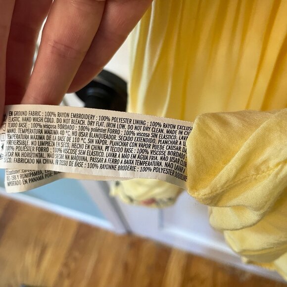 Forever 21 Butter Yellow Floral Embroidered Romper - Picture 10 of 11
